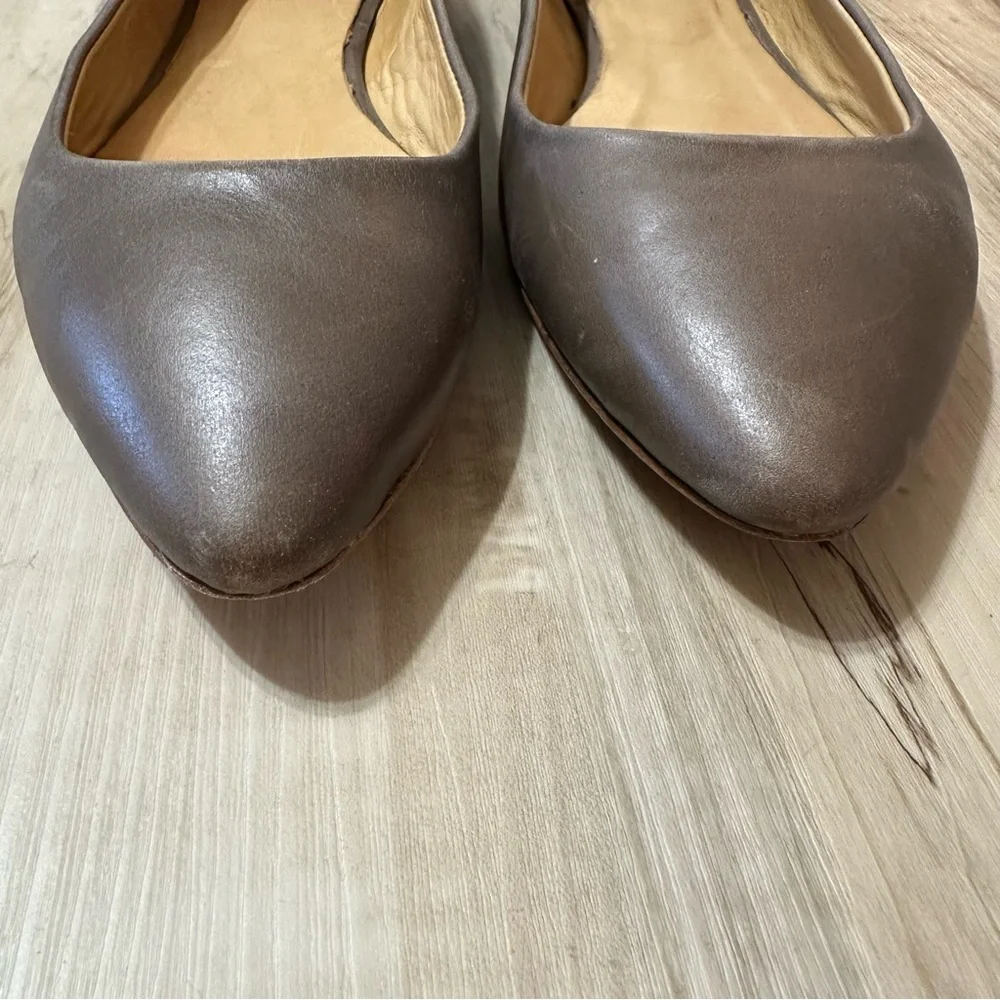 Nisolo Dove Grey Ava Ballerina‎ Leather Flat Size 8 - Picture 2 of 9